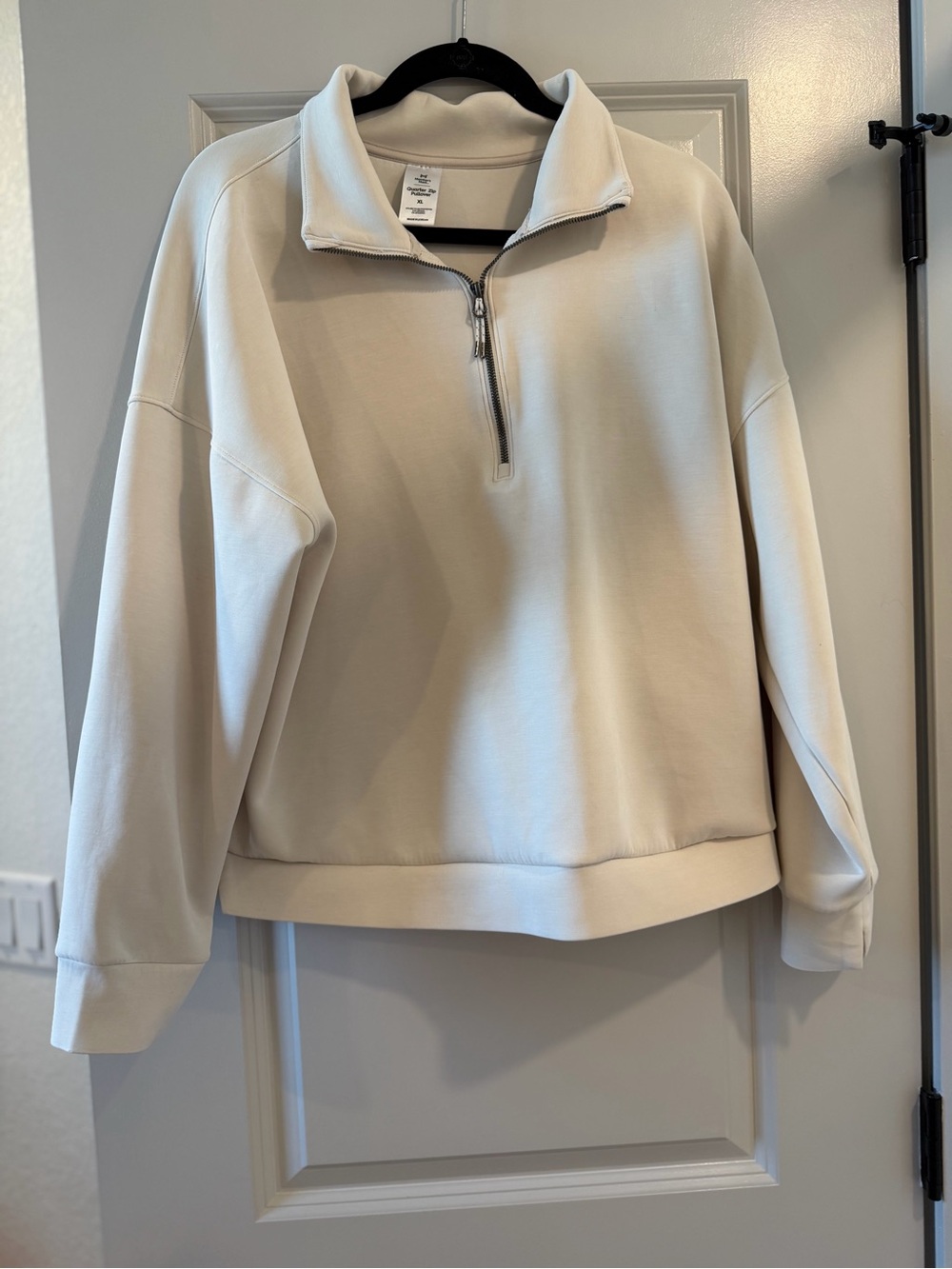 Member's Mark Quarter Zip Pullover in Cream